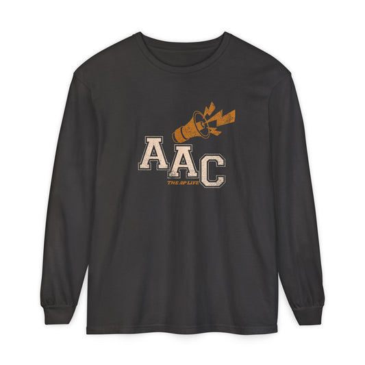 AAC Supports Team Enthusiast - Communication for the Win - Unisex Garment-dyed Long Sleeve T-Shirt