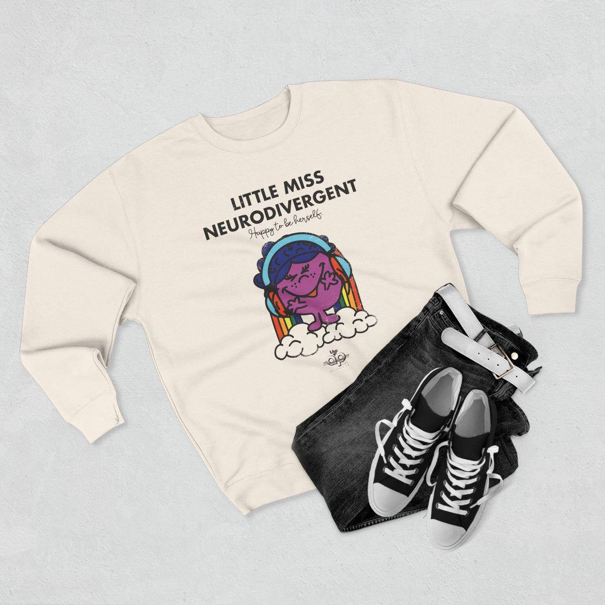 Little Miss Neurodivergent - Adult Unisex Crewneck Sweatshirt