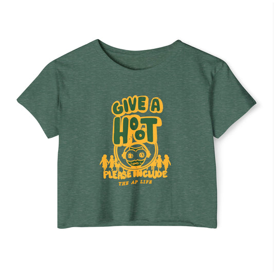 Give A Hoot - Just Include - Retro PSA Style - Women's Crop Top