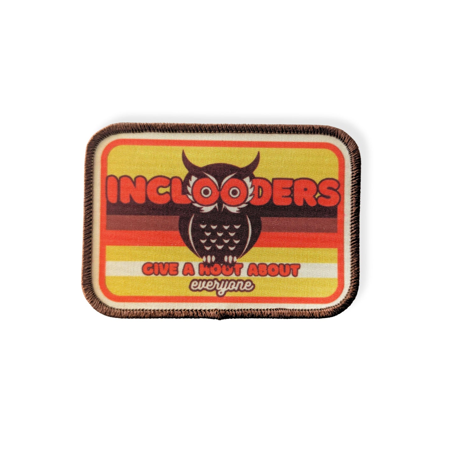 Inclooders Give a Hoot About Everyone - Iron-on Printed Patch