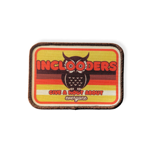 Inclooders Give a Hoot About Everyone - Iron-on Printed Patch