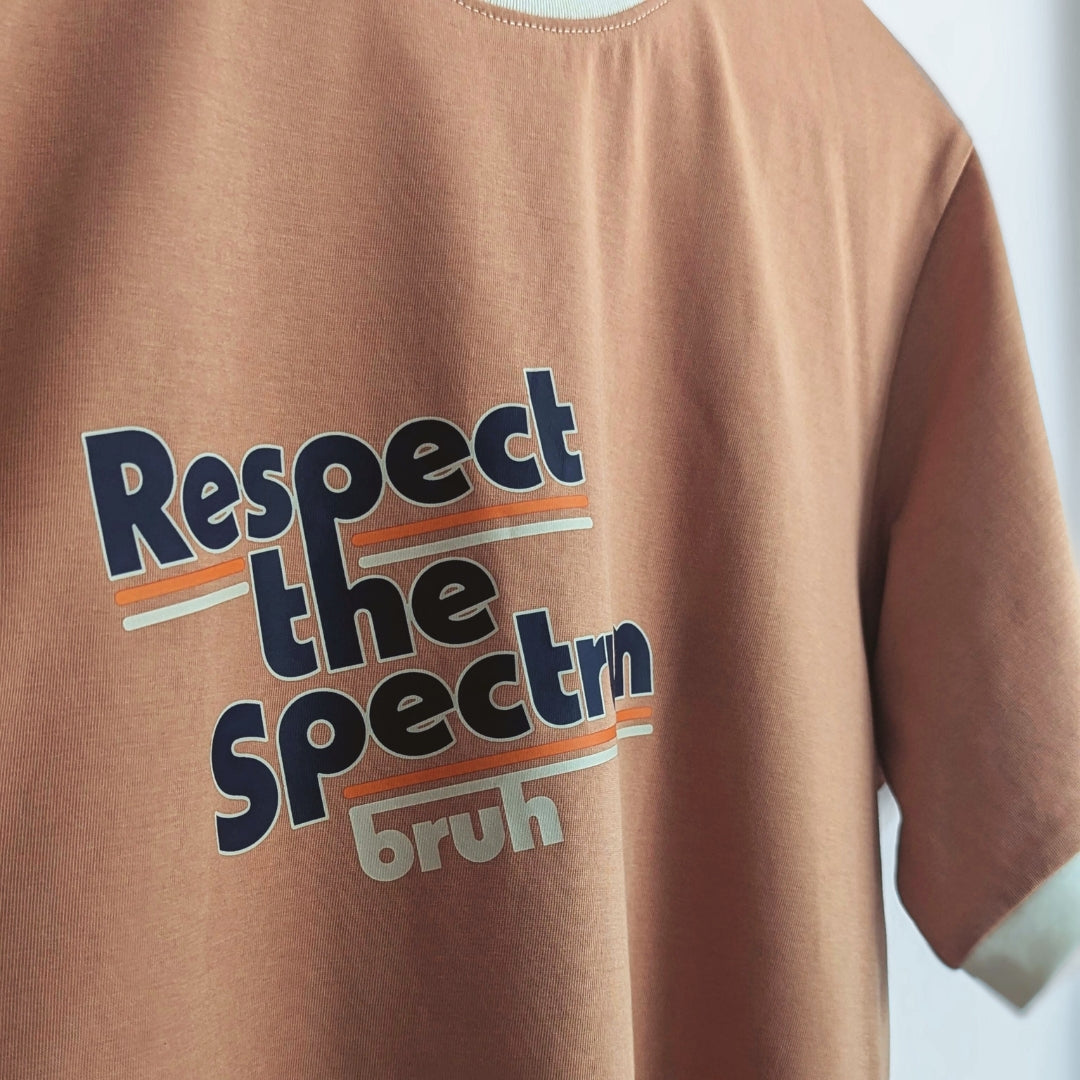 Respect the Spectrum Bruh Unisex Ringer Tee