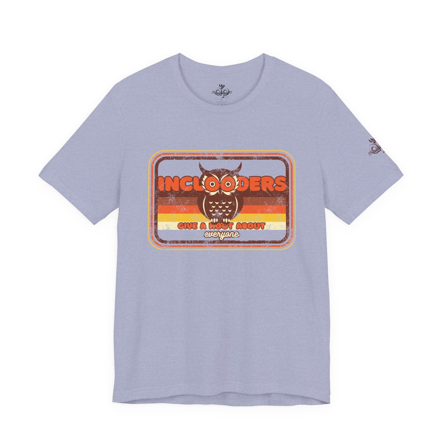 Inclooders Give a Hoot About Everyone - Adult Unisex Jersey Short Sleeve Tee
