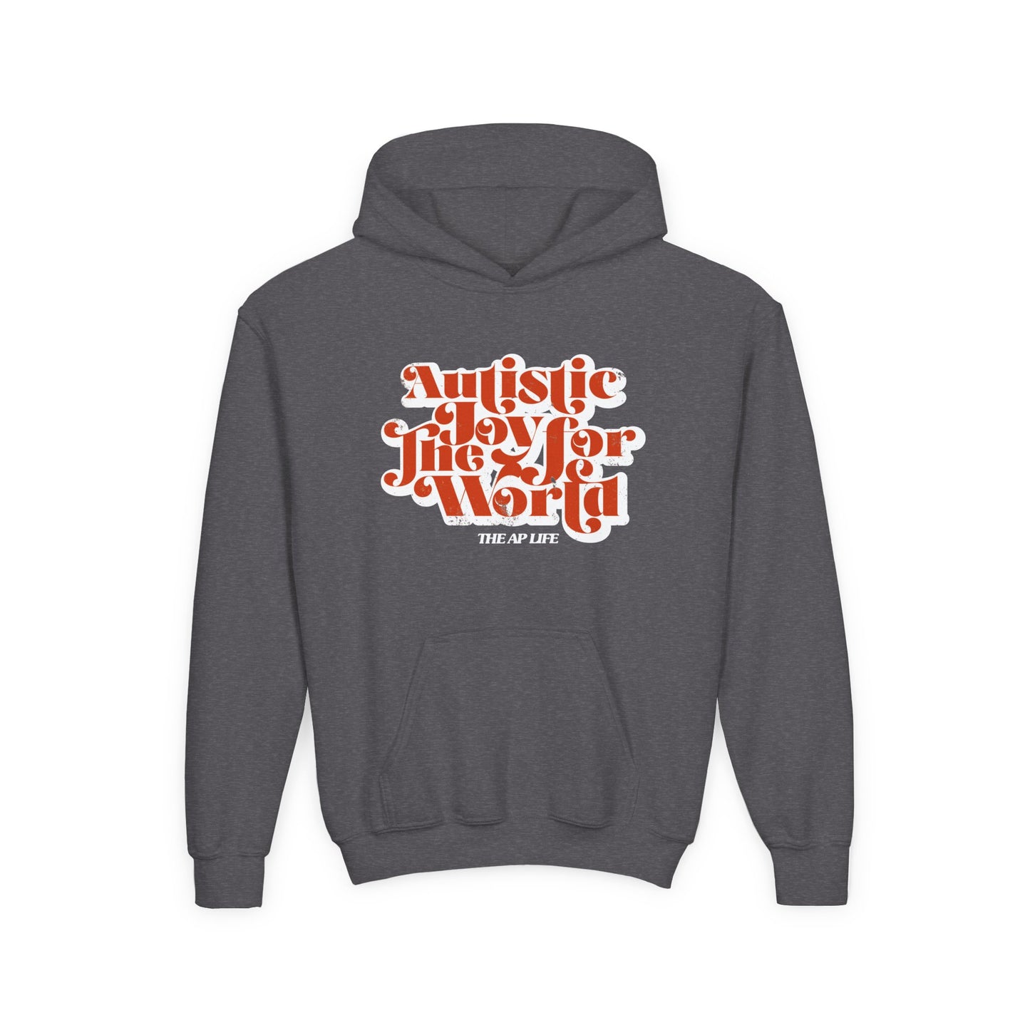 Autistic Joy for the World - Youth Heavy Blend Hooded Sweatshirt