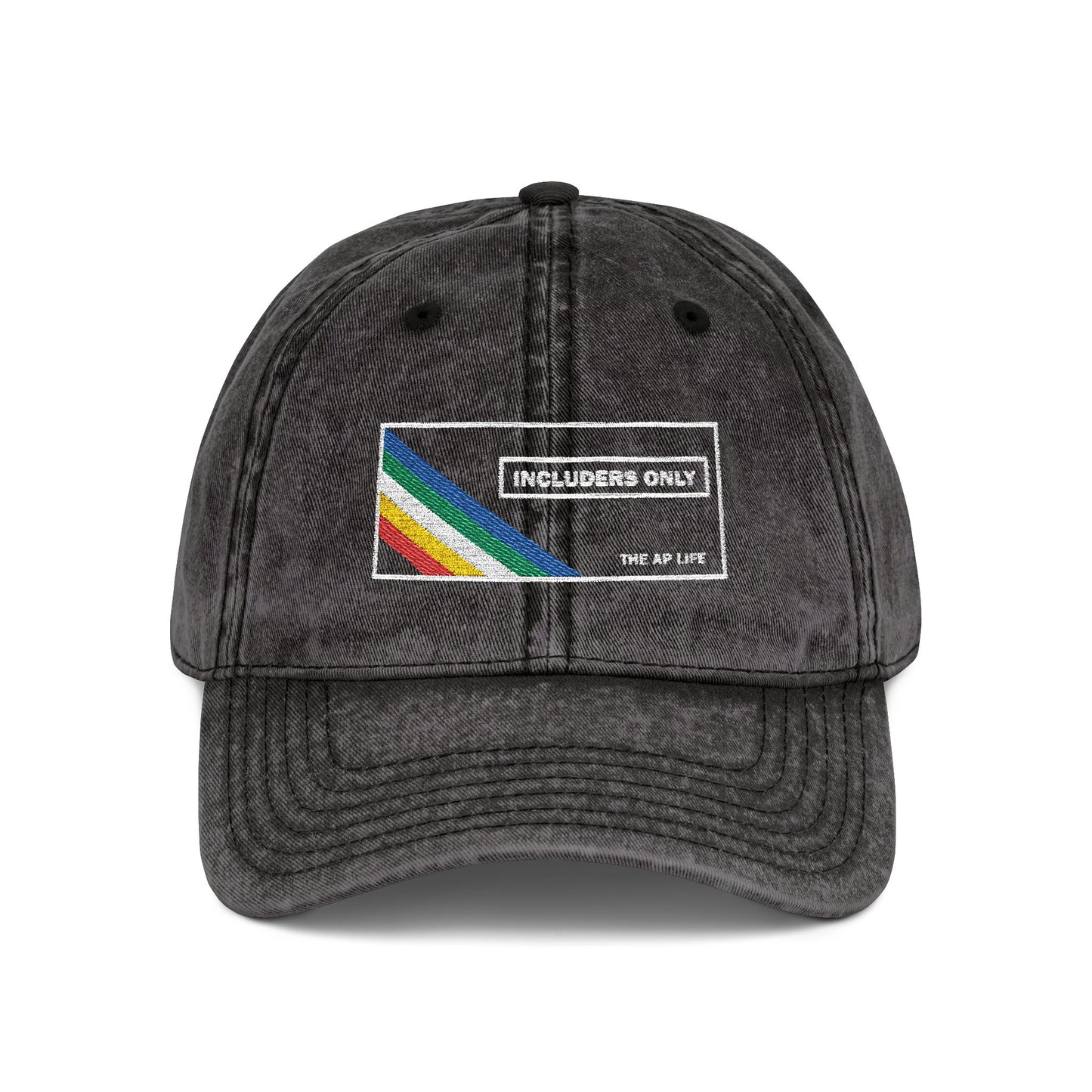 Includers Only - Disability Pride Flag - Vintage Cap (Embroidery)