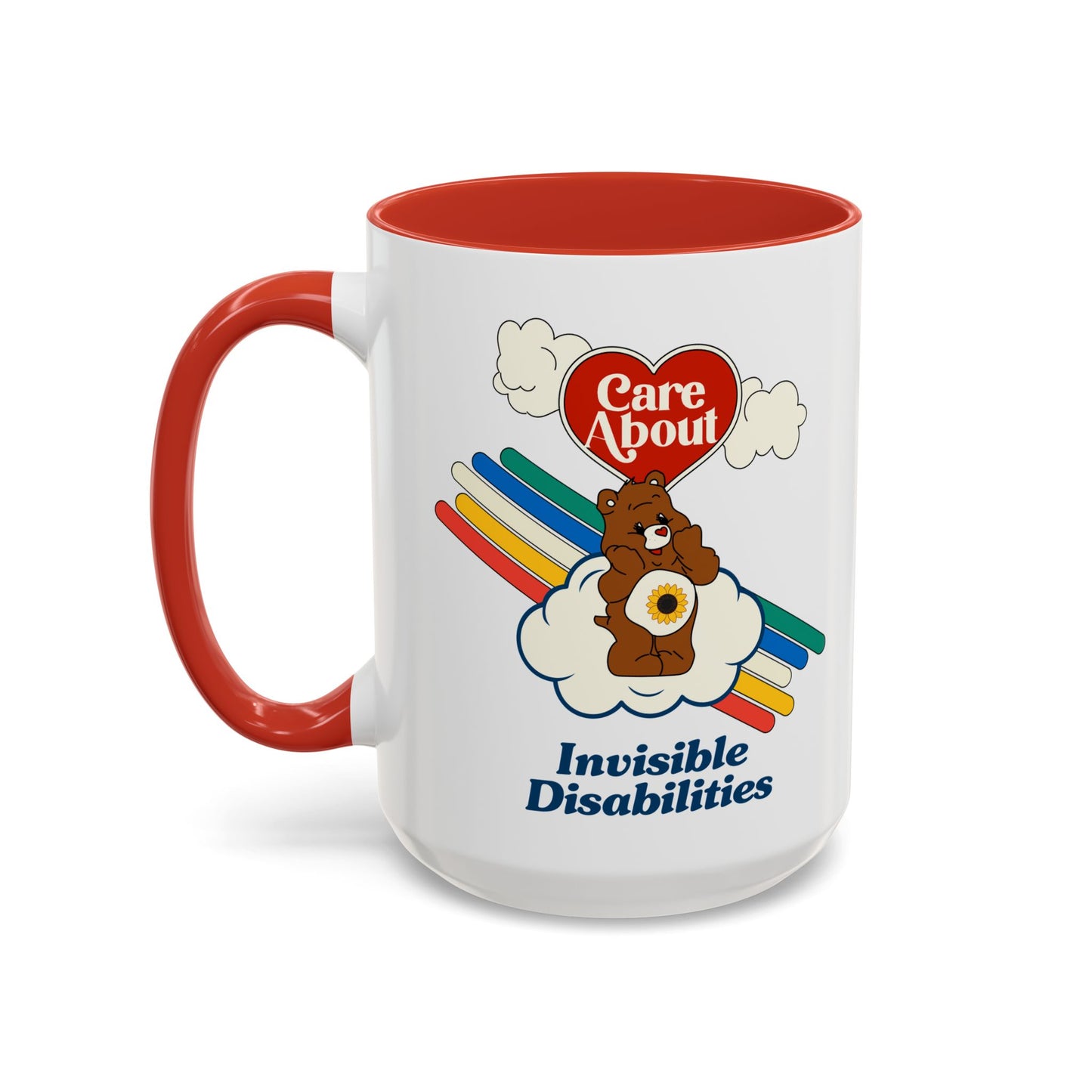 Care About Invisible Disabilities - Disability Rights - Accent Coffee Mug (11, 15oz)
