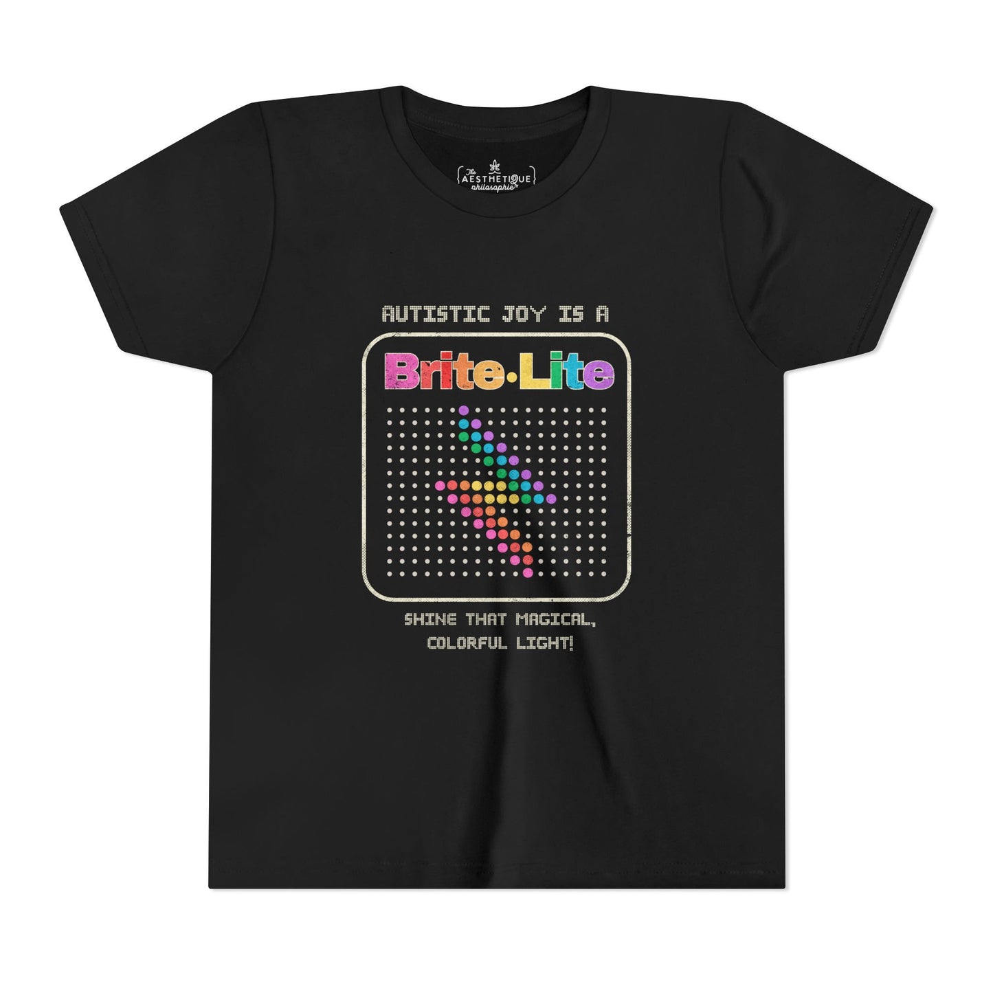 Autistic Joy is a Brite Lite - Youth Unisex Jersey Tee