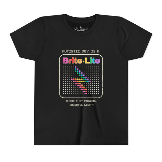 Autistic Joy is a Brite Lite - Youth Unisex Jersey Tee