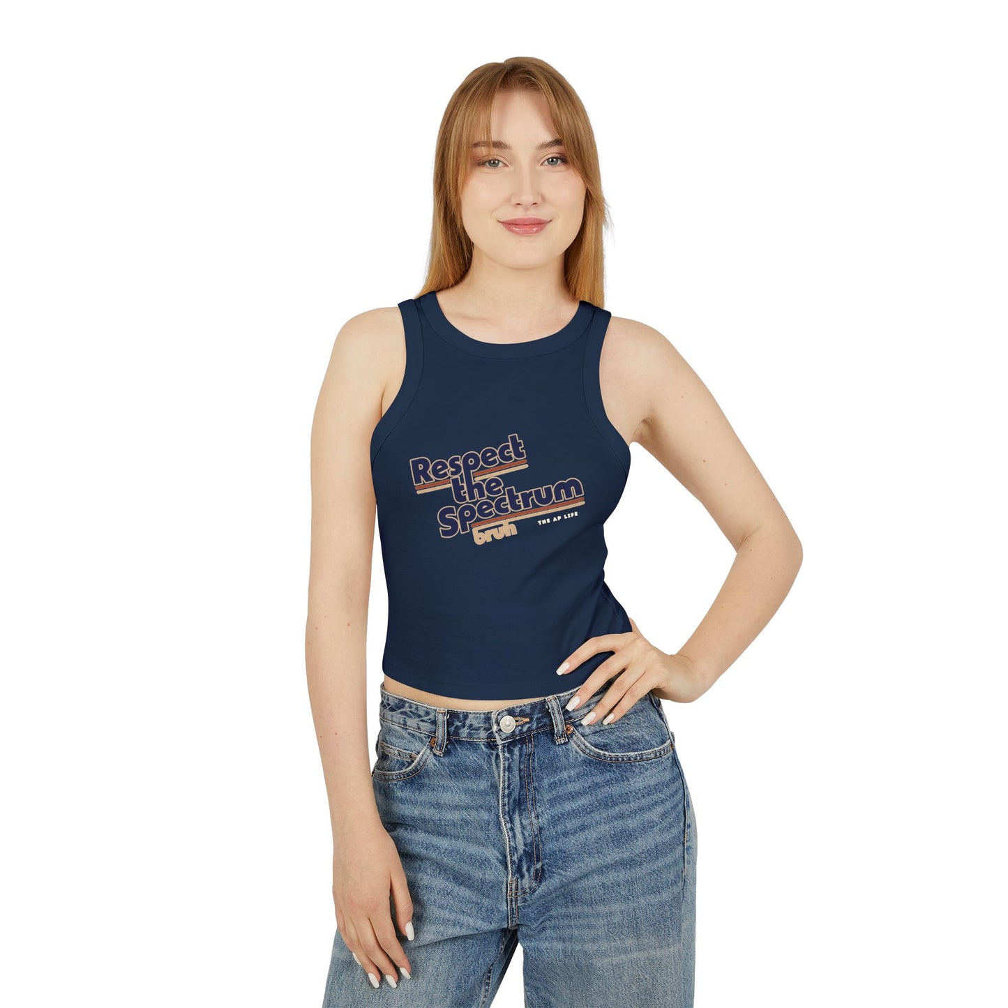 Respect the Spectrum, Bruh - Women's Racerback Cropped Tank top