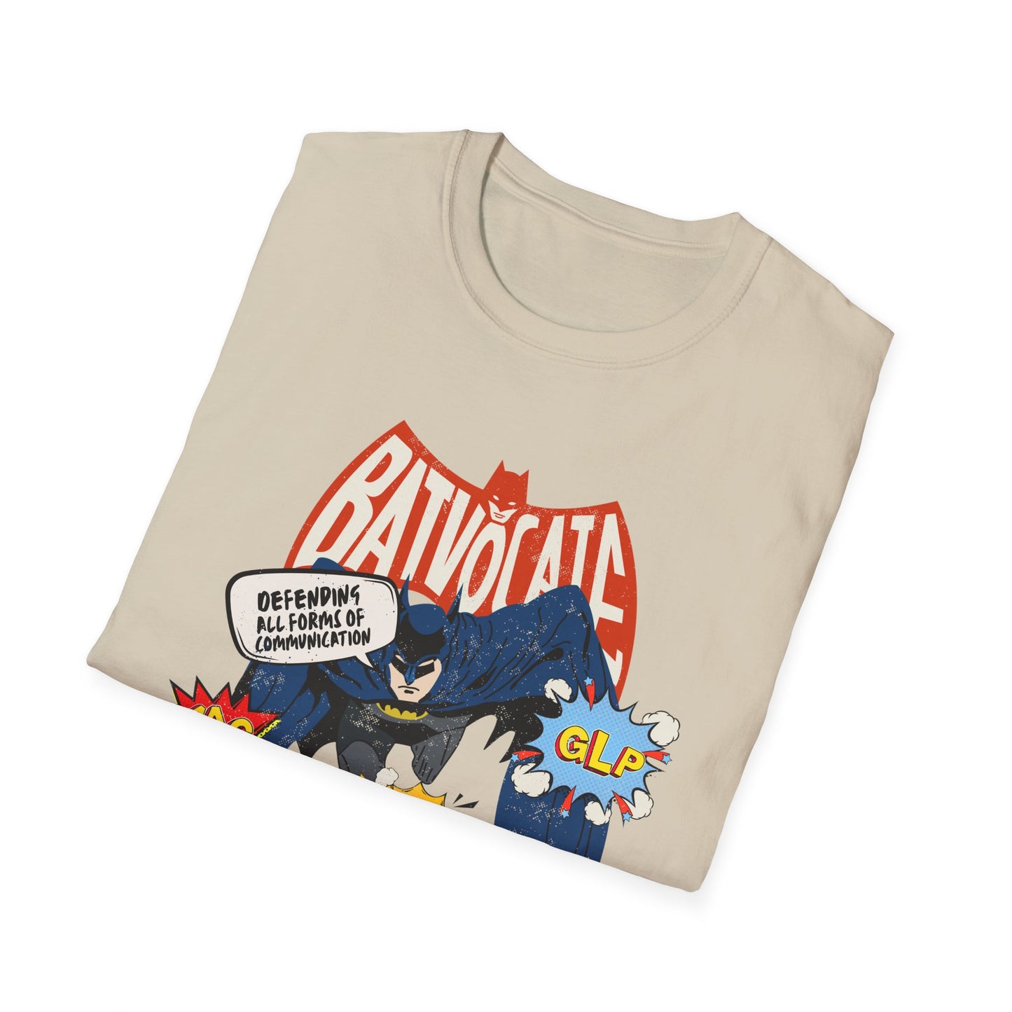 Batvocate - Defending All Forms of Communication - AAC - GLP - S2C - Unisex Softstyle T-Shirt