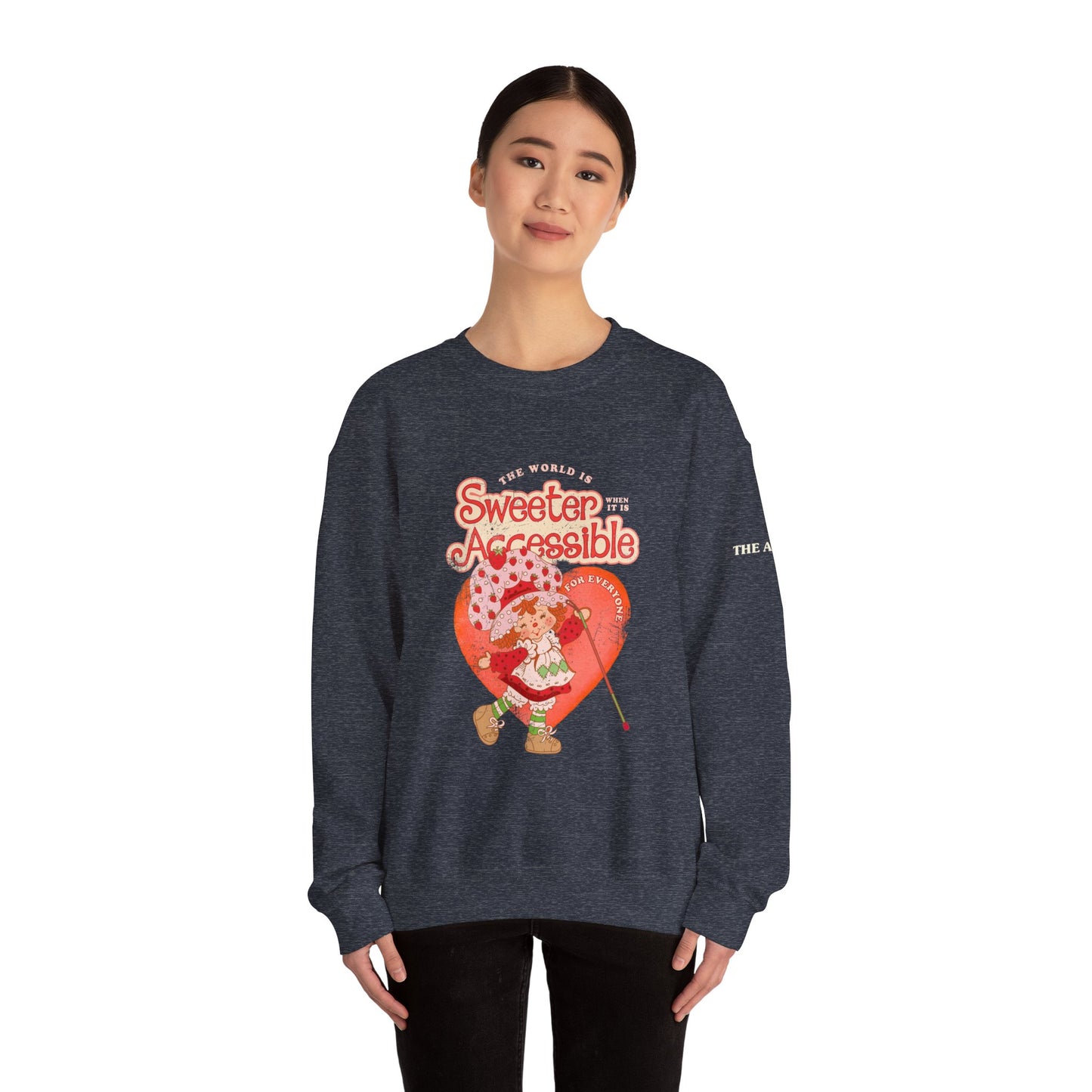 The World is Sweeter when it is Accessible for Everyone - Adult Unisex Heavy Blend™ Crewneck Sweatshirt