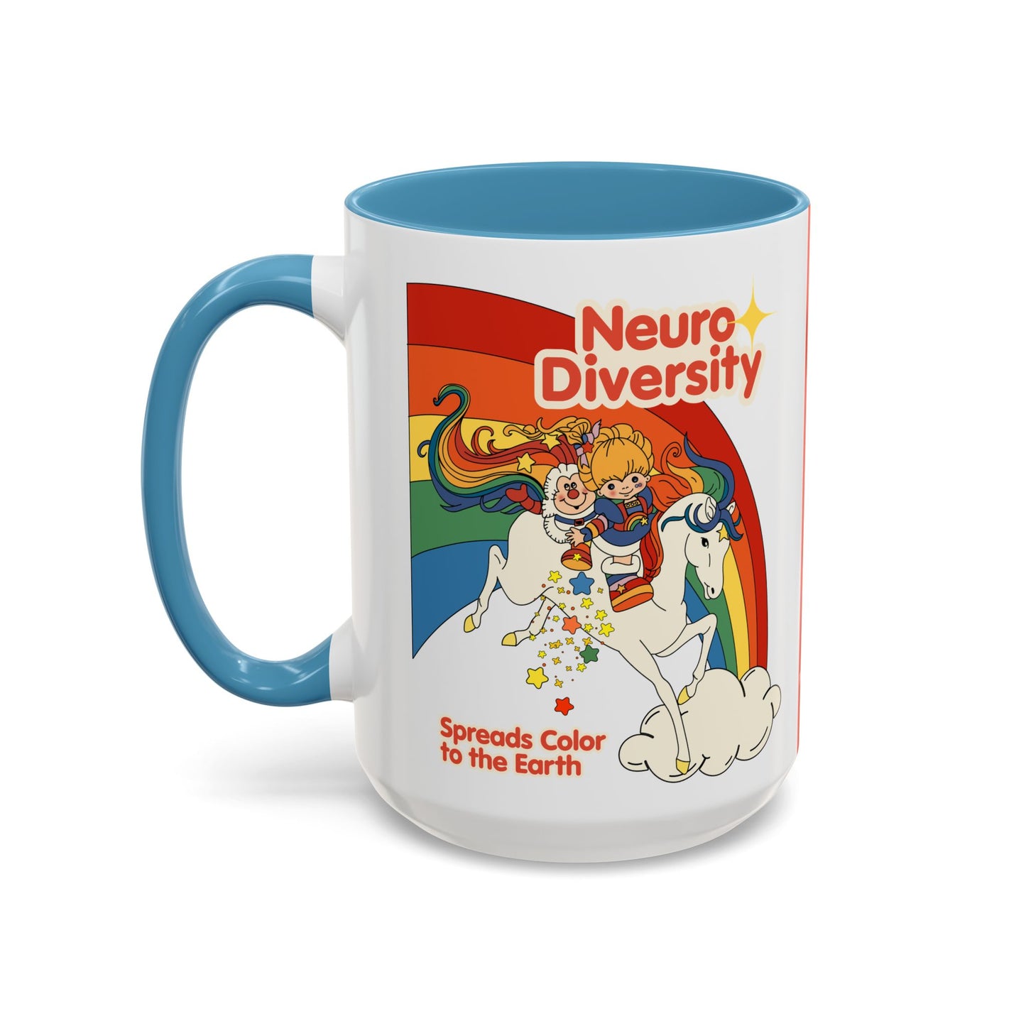 Neurodiversity Spreads Color to the Earth - Accent Coffee Mug (11, 15oz)