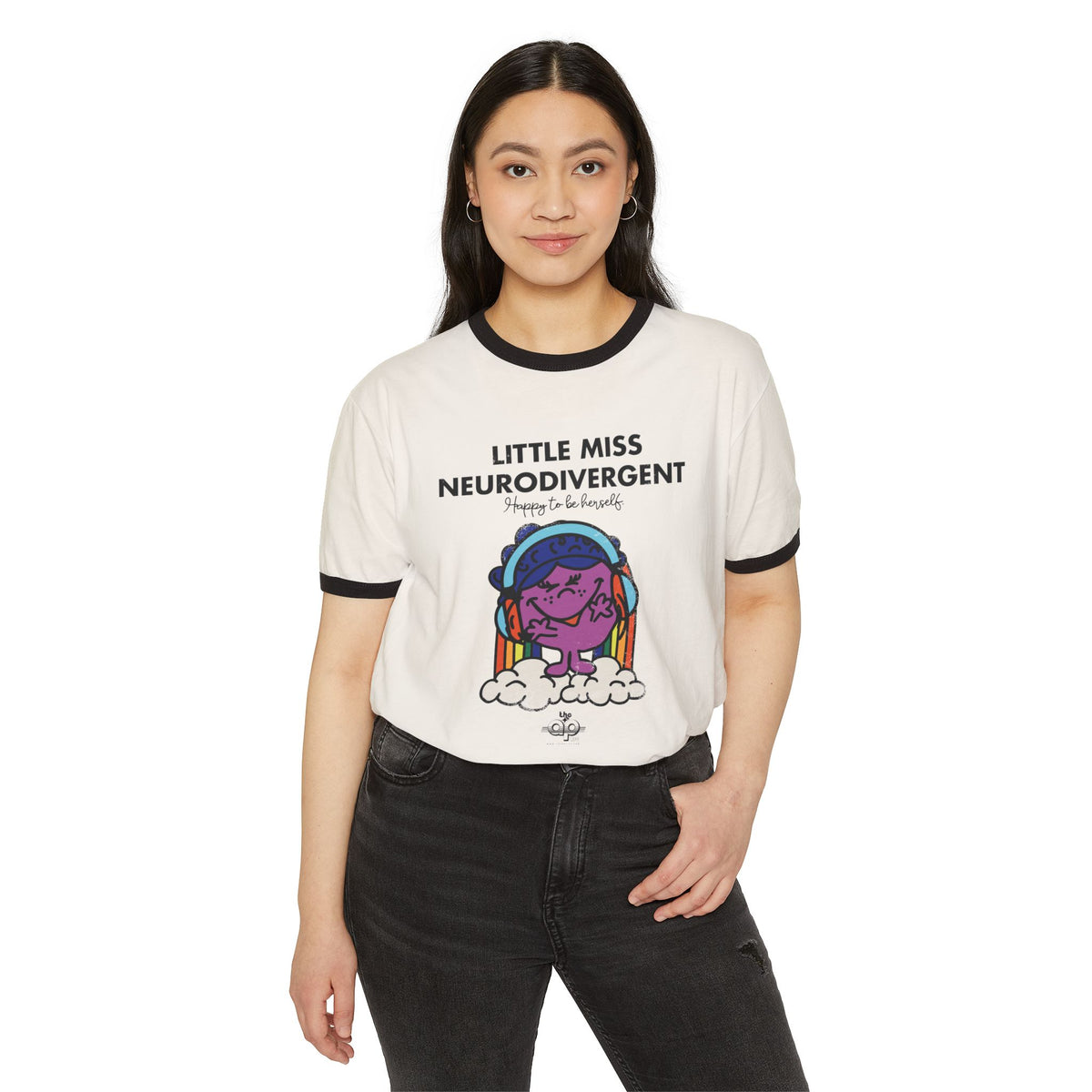 Little Miss Neurodivergent - Adult Unisex Cotton Ringer T-Shirt