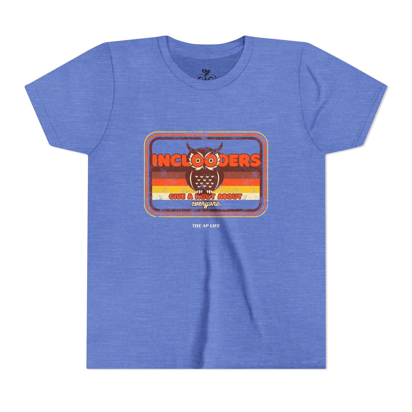 Inclooders Give a Hoot About Everyone - Unisex Youth Short Sleeve Tee