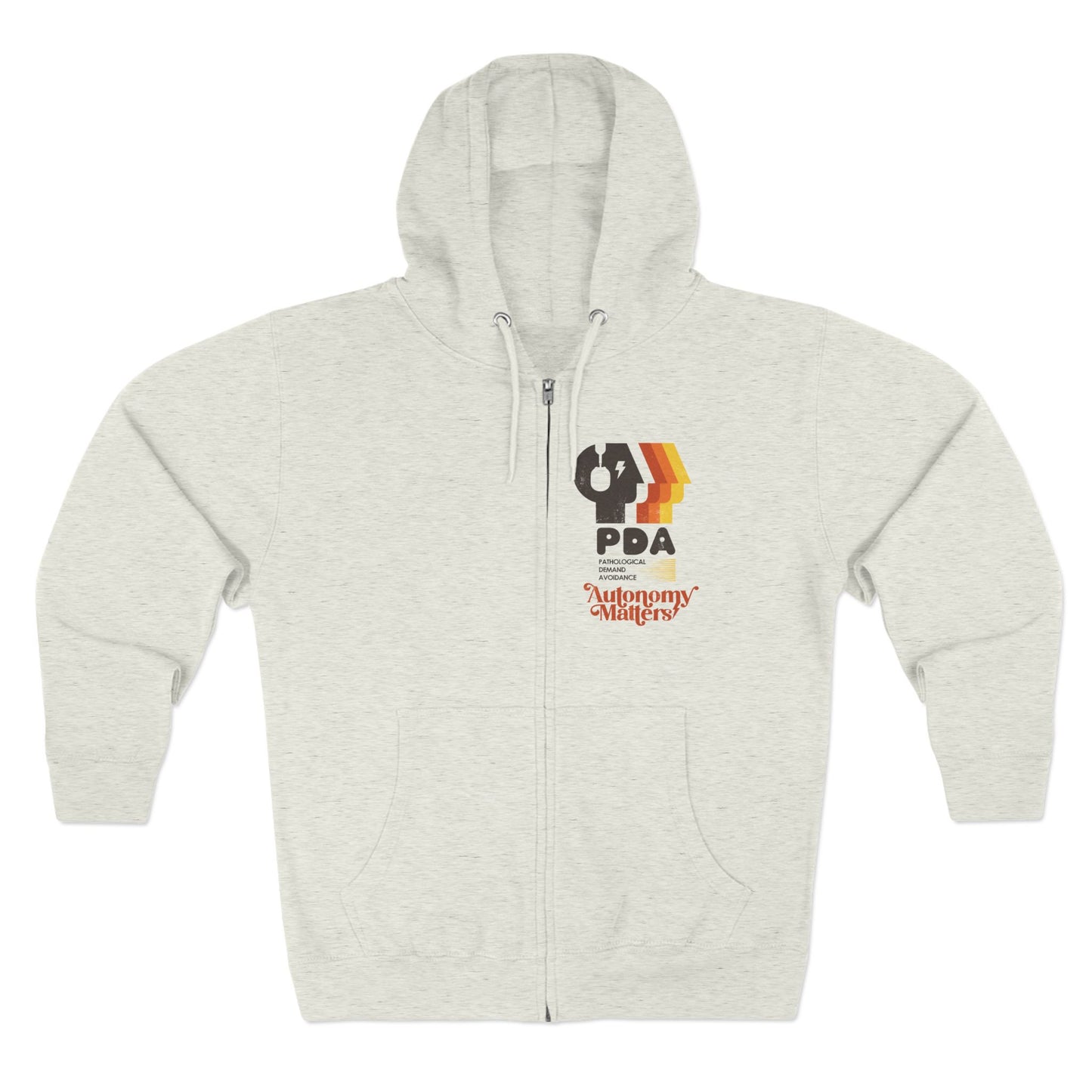 PDA - Pathological Demand Avoidance - Autonomy Matters - Adult Unisex Zip Hoodie
