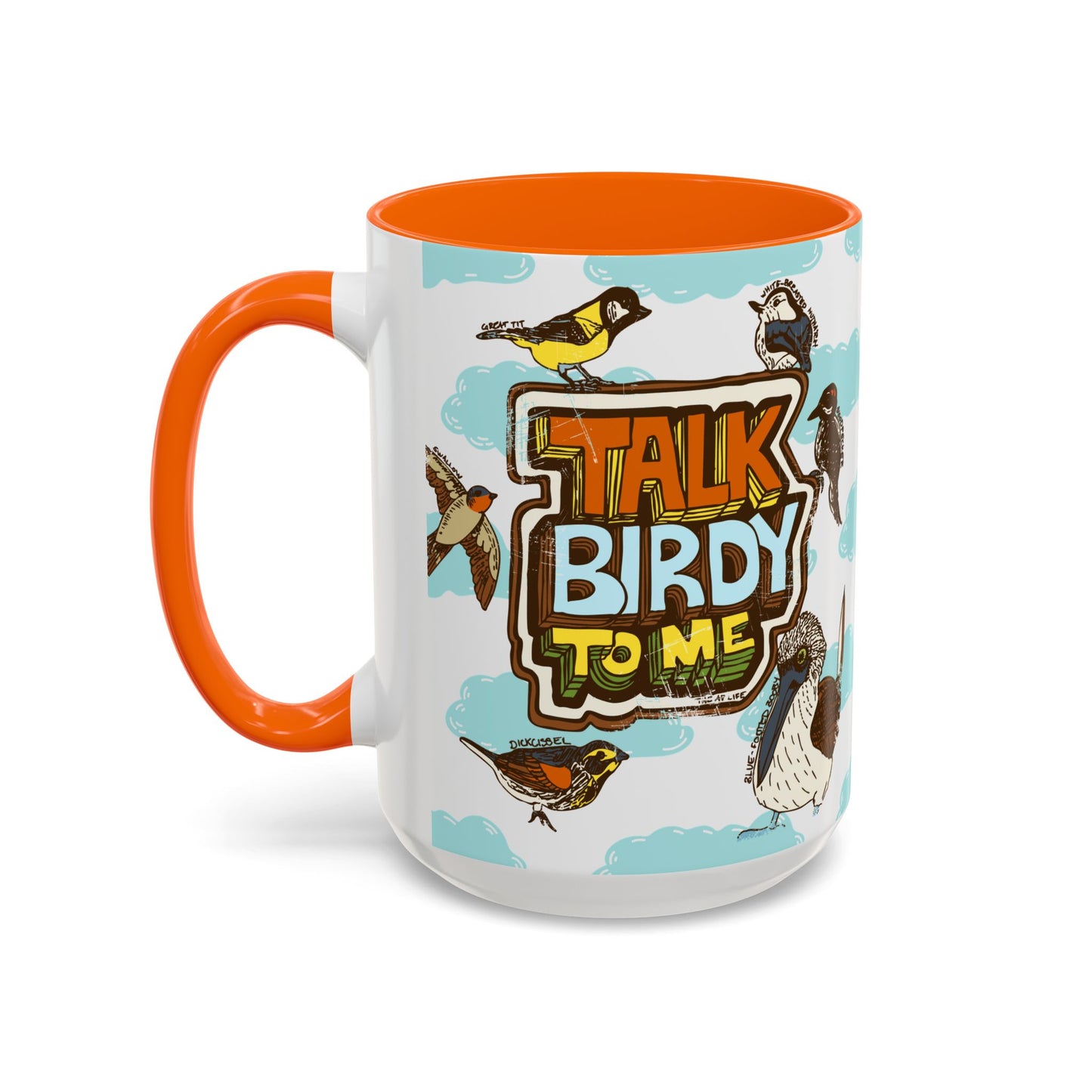 Talk Birdy to Me - Accent Coffee Mug (11, 15oz)