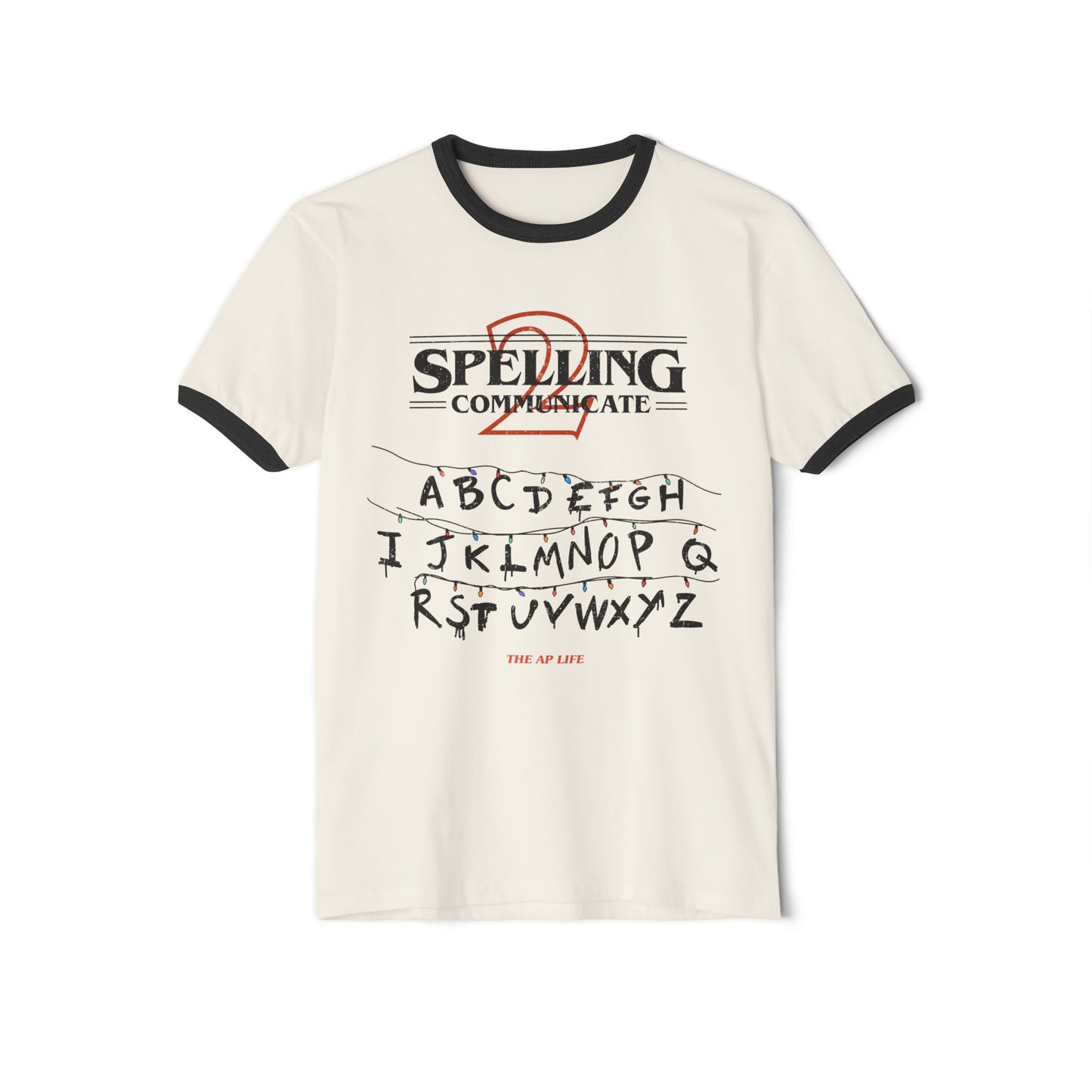 Spelling to Communicate - S2C - Adult Unisex Cotton Ringer T-Shirt