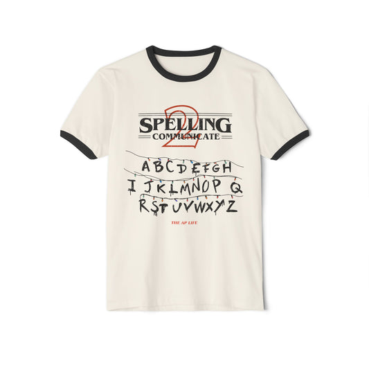 Spelling to Communicate - S2C - Adult Unisex Cotton Ringer T-Shirt
