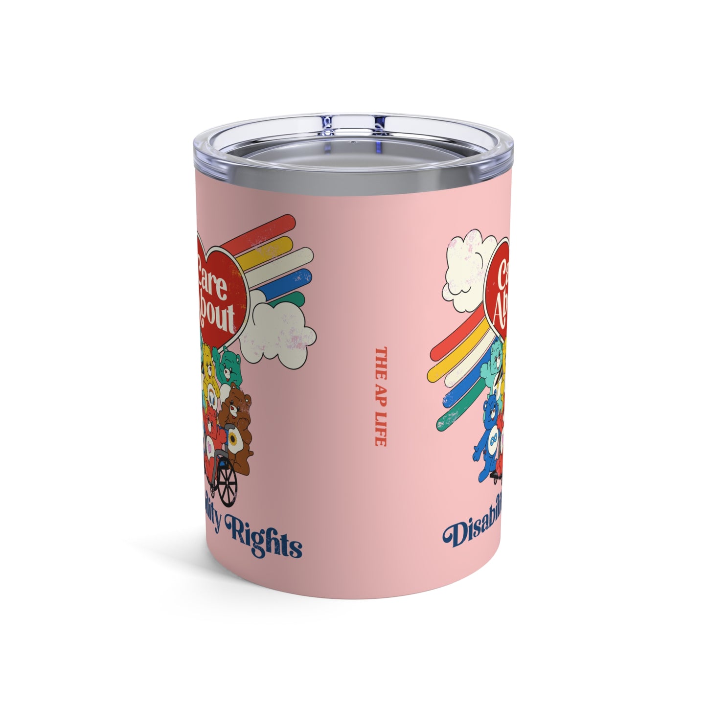 Care About Disability Rights - 80s Retro Style Insulated Tumbler 10oz