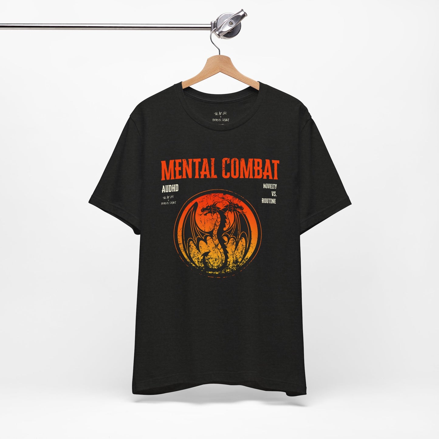 Mental Combat Dragon Tee, Unisex Jersey Tee, Gaming Shirt, Gifts for Gamers, Casual Wear, Fantasy Apparel, Geeky Fashion