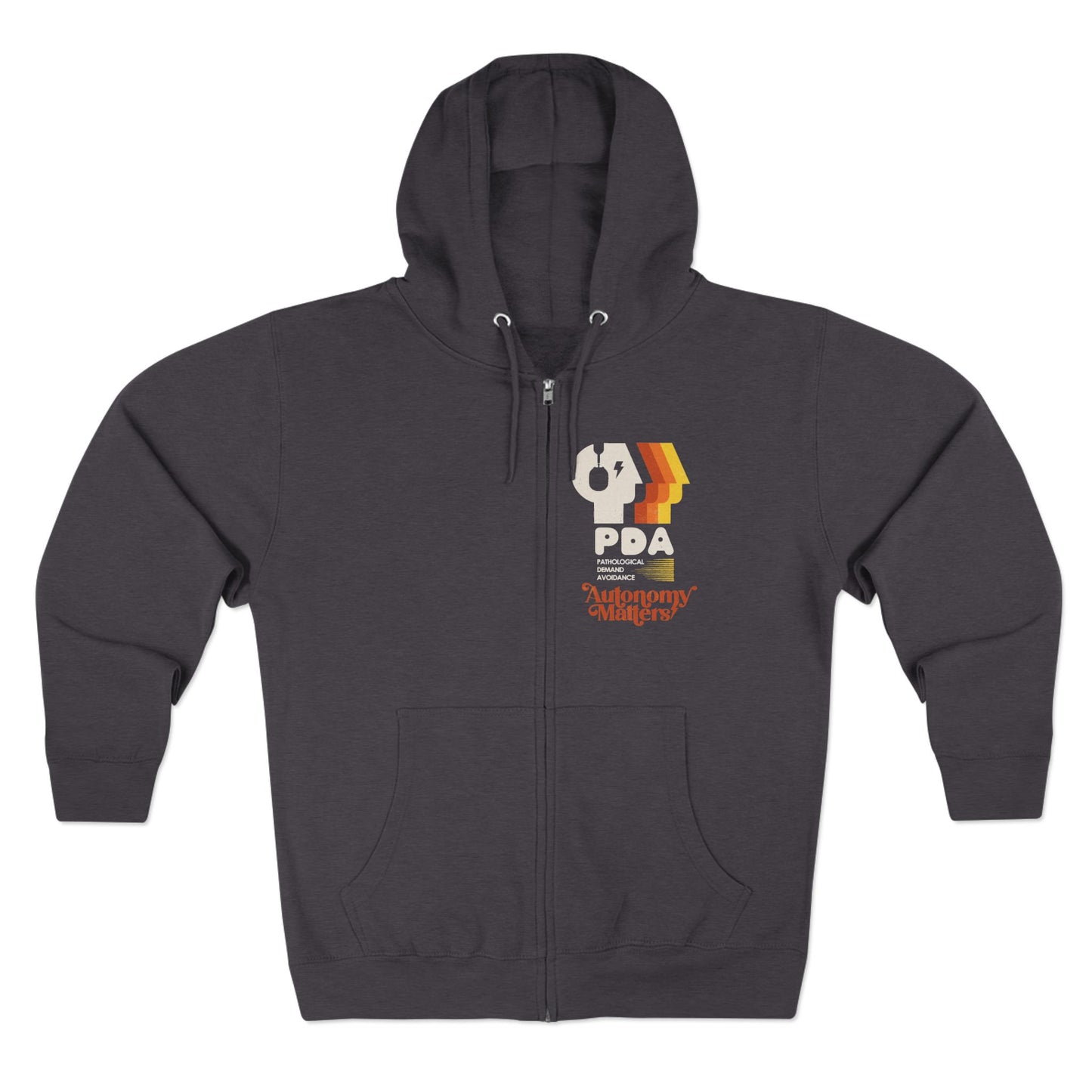PDA - Pathological Demand Avoidance - Autonomy Matters - Adult Unisex Zip Hoodie