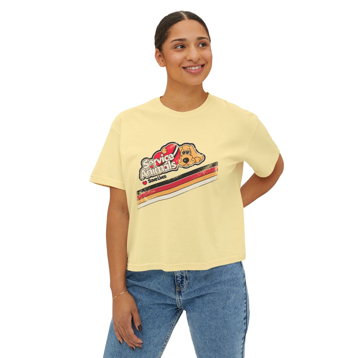 Service Animals Save Lives - Women's Boxy Tee