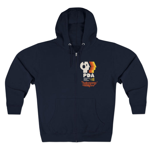PDA - Pathological Demand Avoidance - Autonomy Matters - Adult Unisex Zip Hoodie