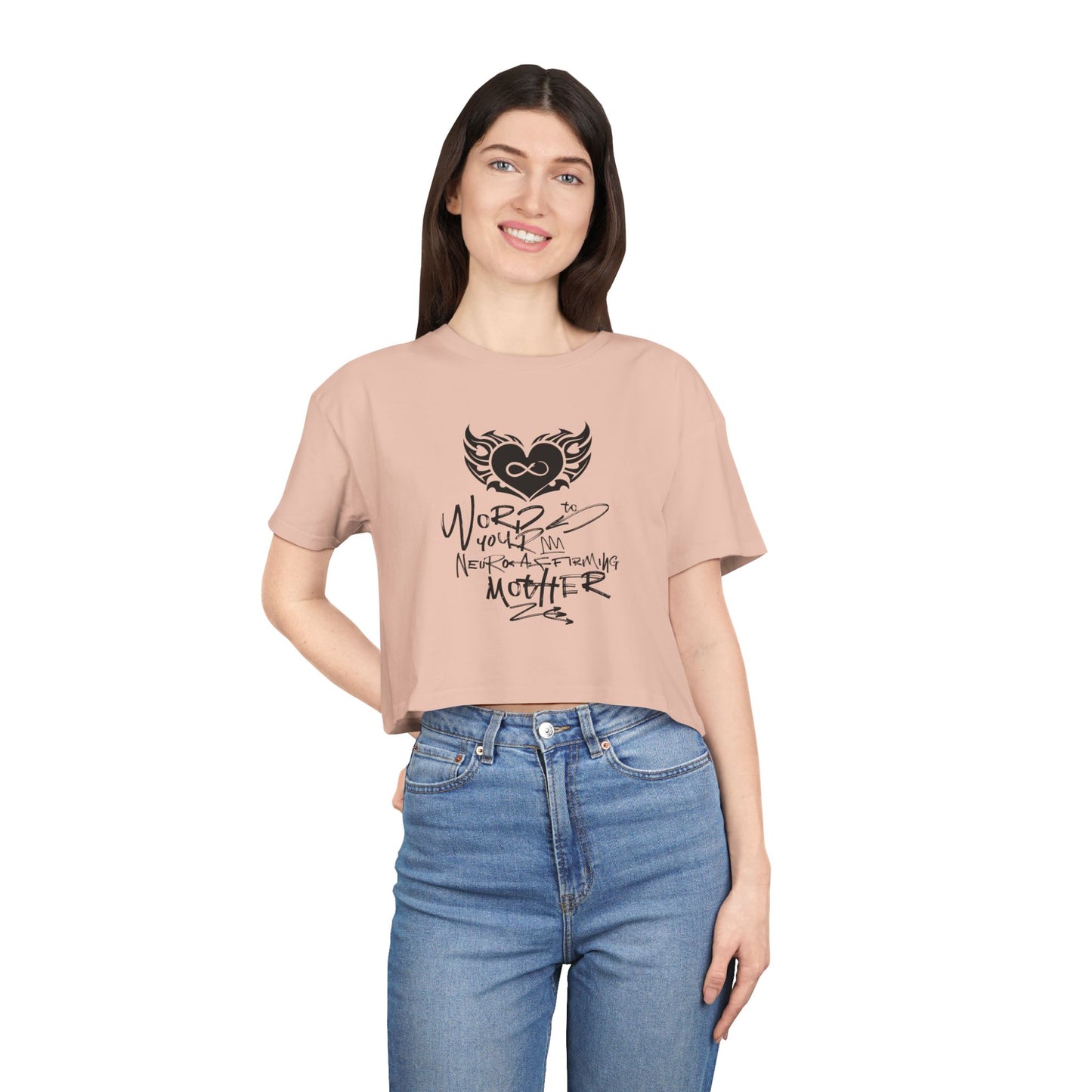Word to your Neuro-Affirming Mother - 90s Throwback - Women's Cropped Tee