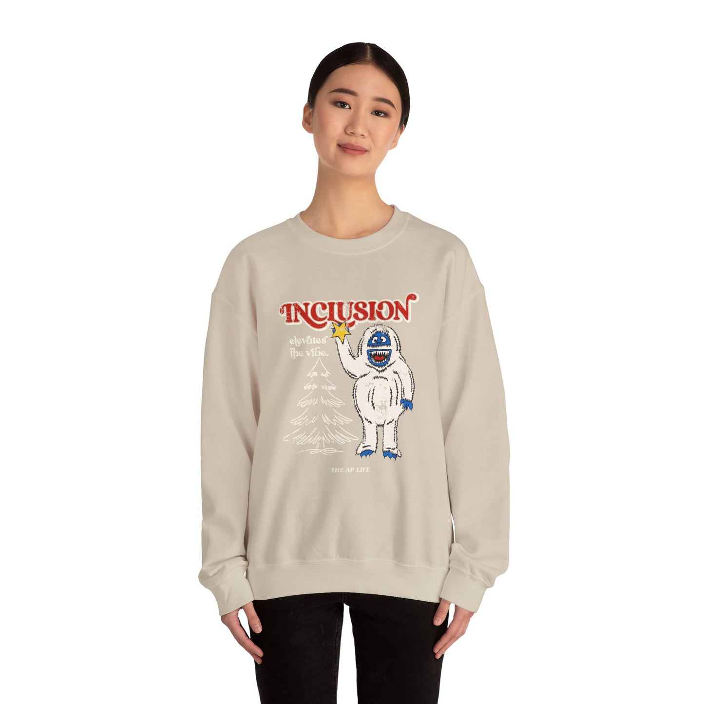 Inclusion Elevates the Vibe - Bumble - Unisex Heavy Blend™ Crewneck Sweatshirt (Ships Internationally)