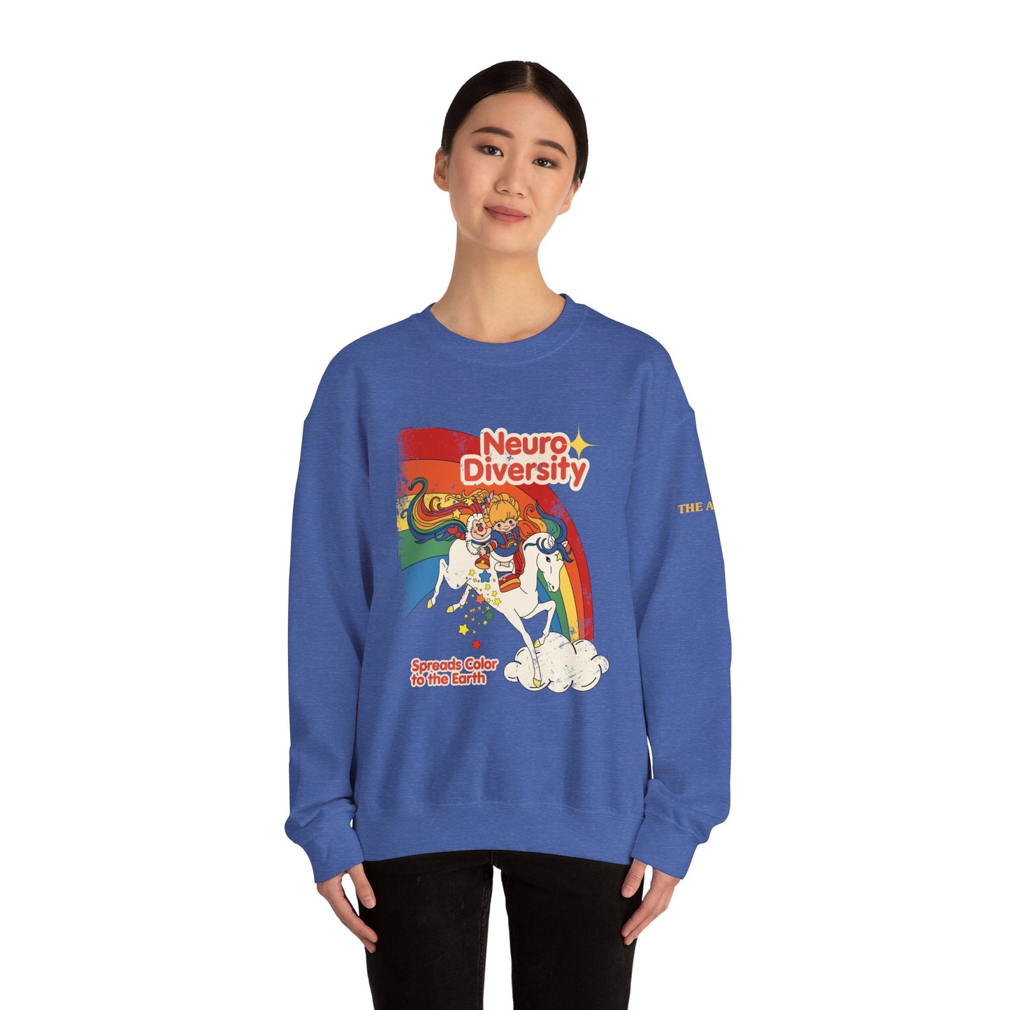 Neurodiversity Spreads Color to the Earth - Adult Unisex Heavy Blend™ Crewneck Sweatshirt
