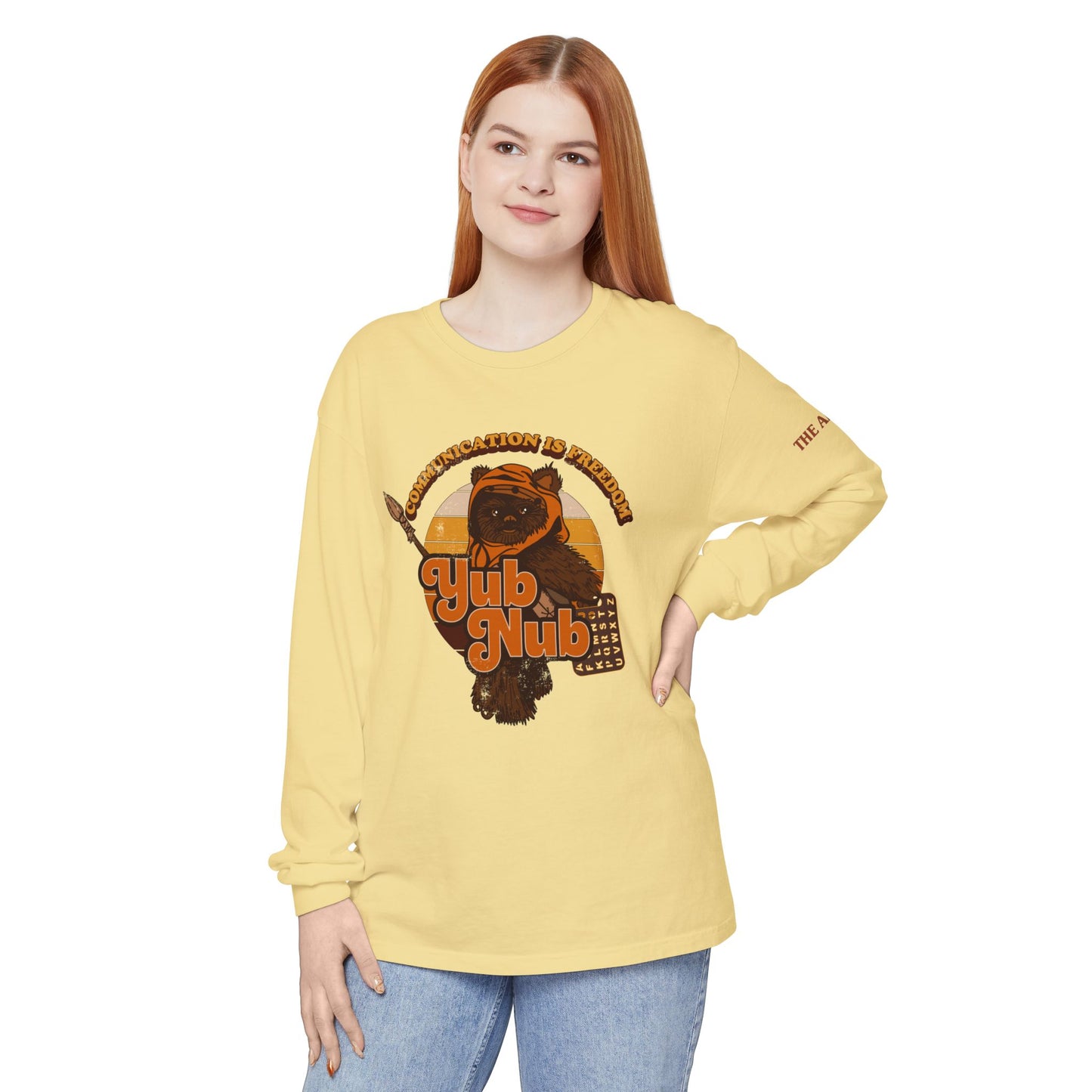 Communication is Freedom - Yub Nub - S2C - Adult Unisex Garment-dyed Long Sleeve T-Shirt