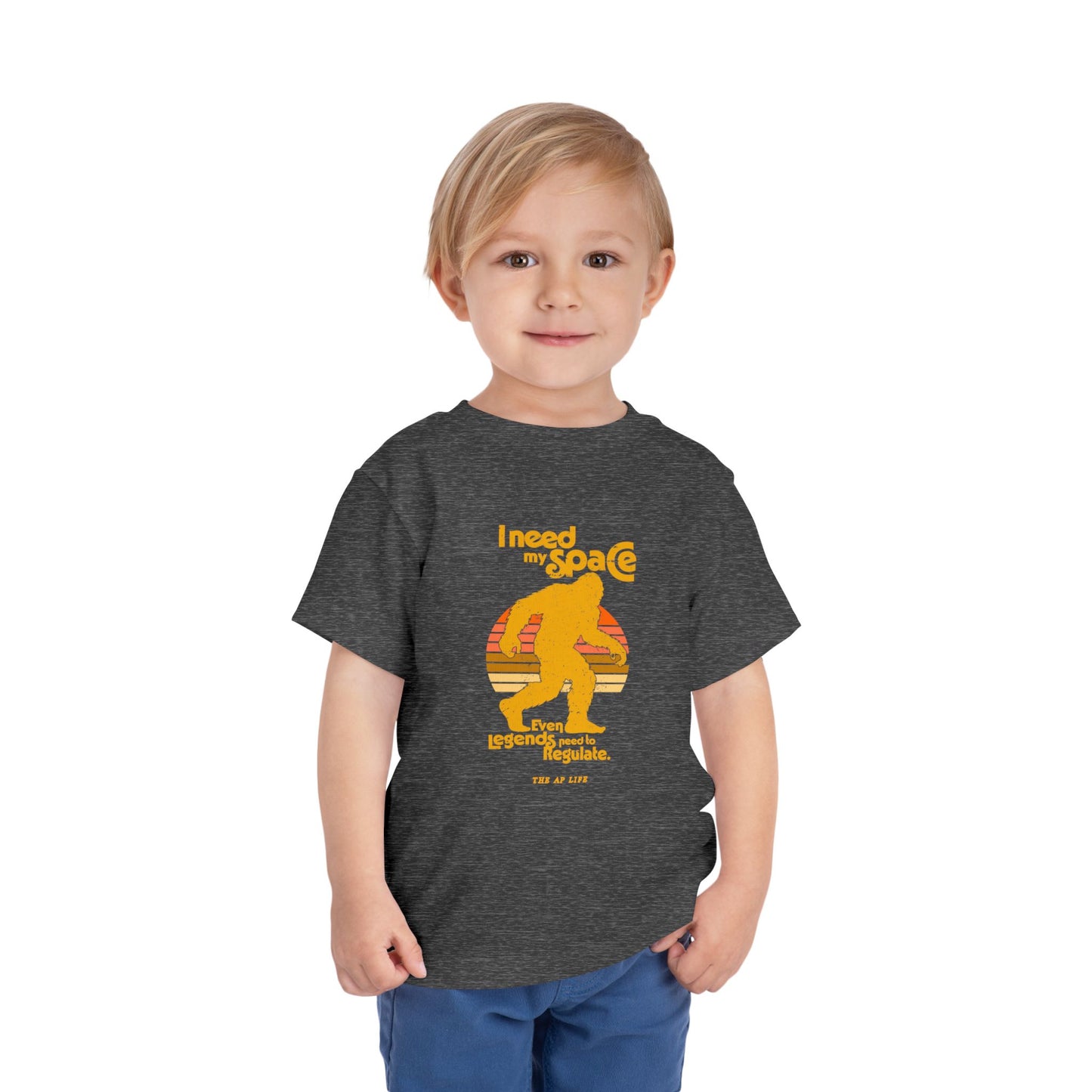 I Need My Space (Even Legends Need to Regulate) Bigfoot/Sasquatch - Toddler Jersey Tee
