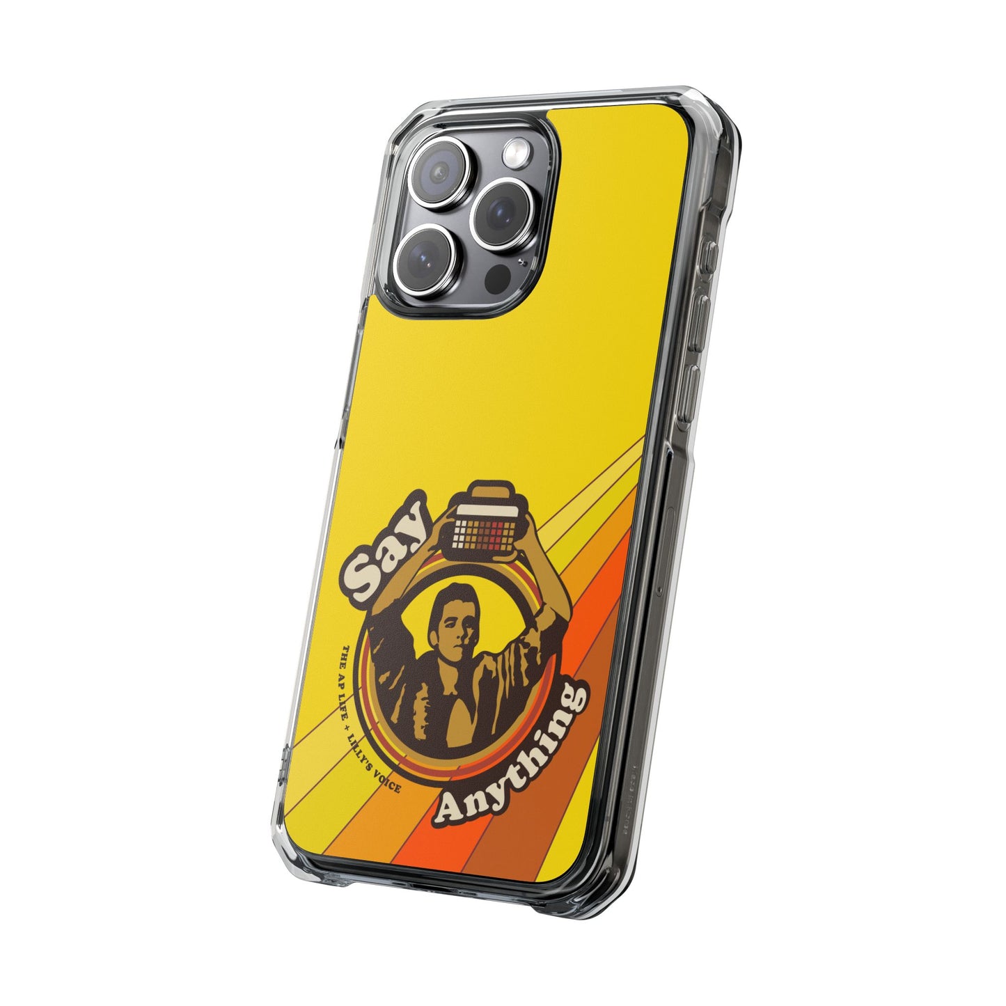 Say Anything - AAC - Lilly's Voice + The AP Life Collab - MagSafe® Clear Impact Case for iPhone