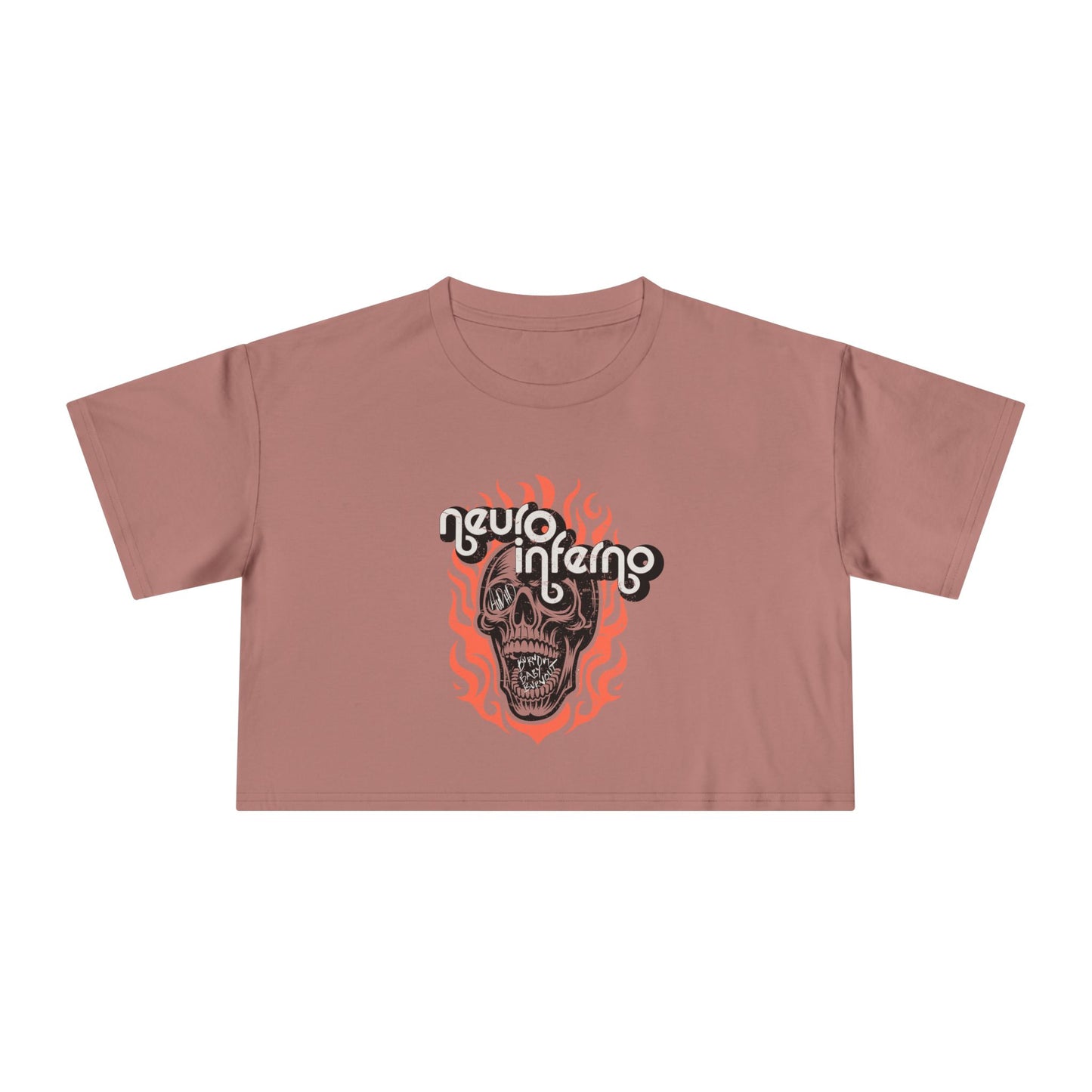 Neuro-Inferno - AuDHD Burnout Baby, Burnout - Patrick Casale Collab - Women's Crop Top Tee