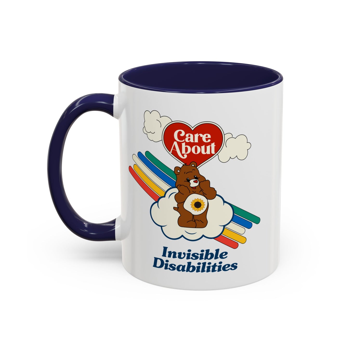 Care About Invisible Disabilities - Disability Rights - Accent Coffee Mug (11, 15oz)