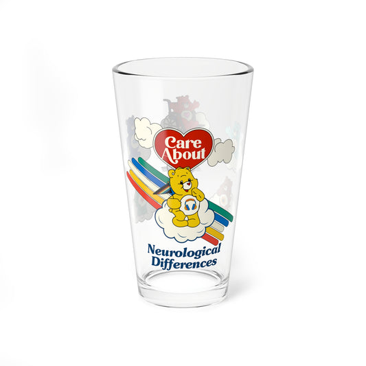 Care About Neurological Differences - Drinking Glass, 16oz