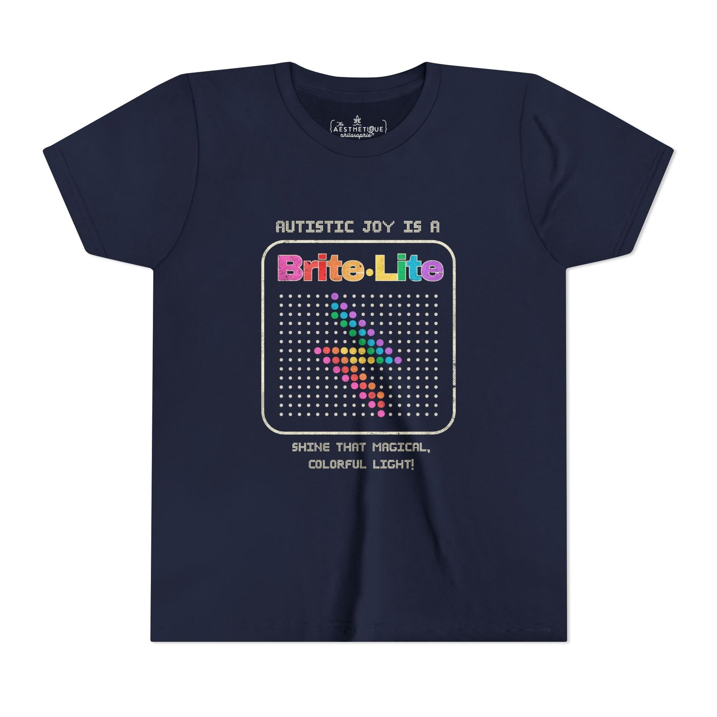 Autistic Joy is a Brite Lite - Youth Unisex Jersey Tee