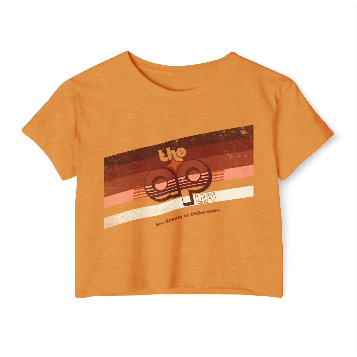 The AP Life - Retro Stripes - Women's Crop Top Tee