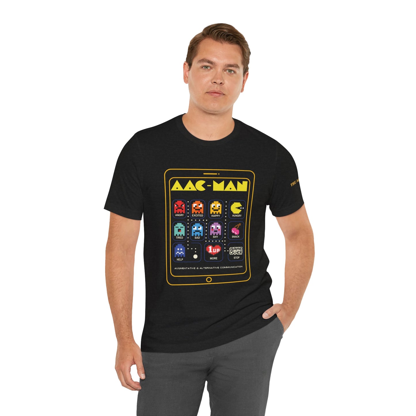 AAC Man - Communication - Retro Gaming Style - Adult Unisex Jersey Short Sleeve Tee