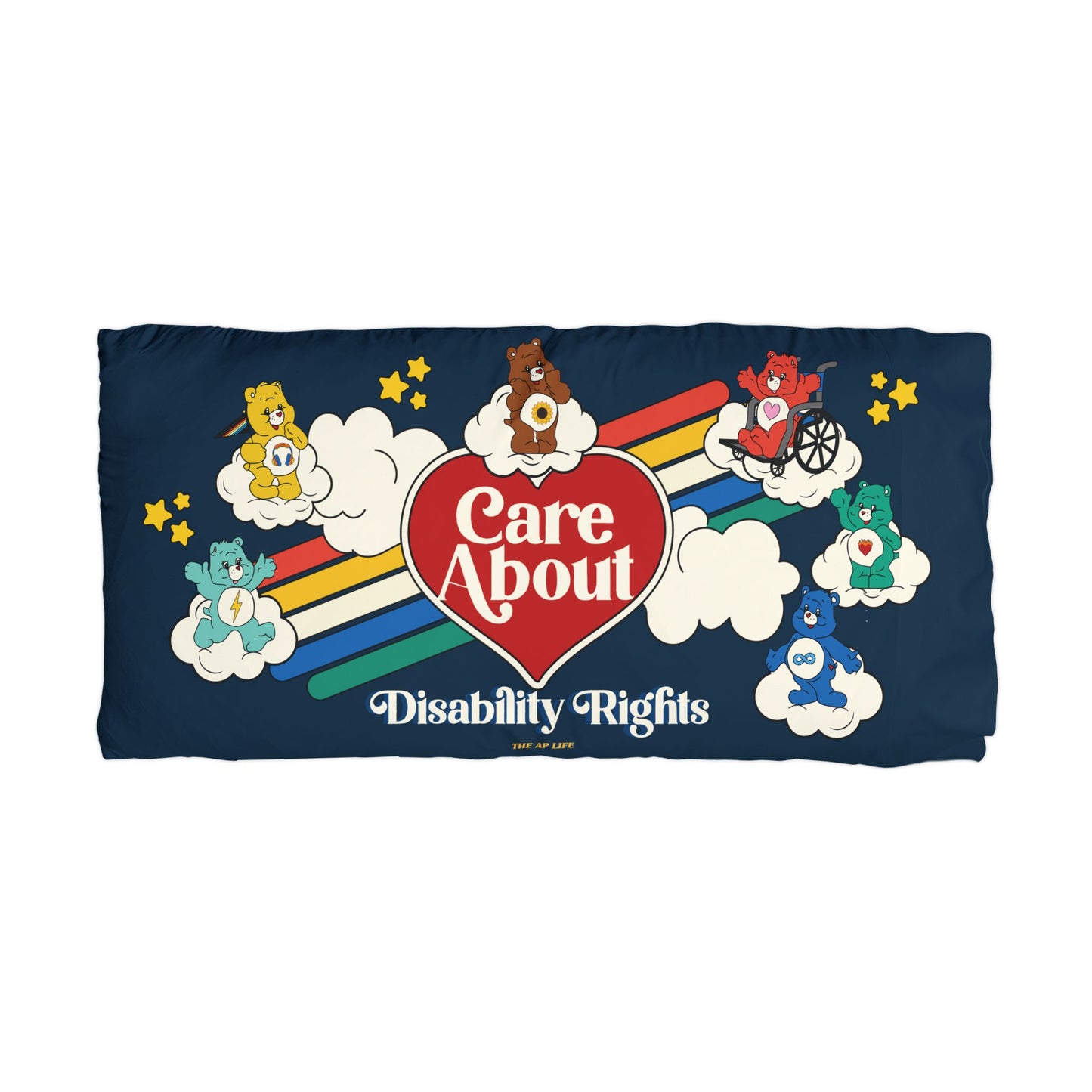 Care About Disability Rights - Retro 80s Vibe - Microfiber Pillowcase