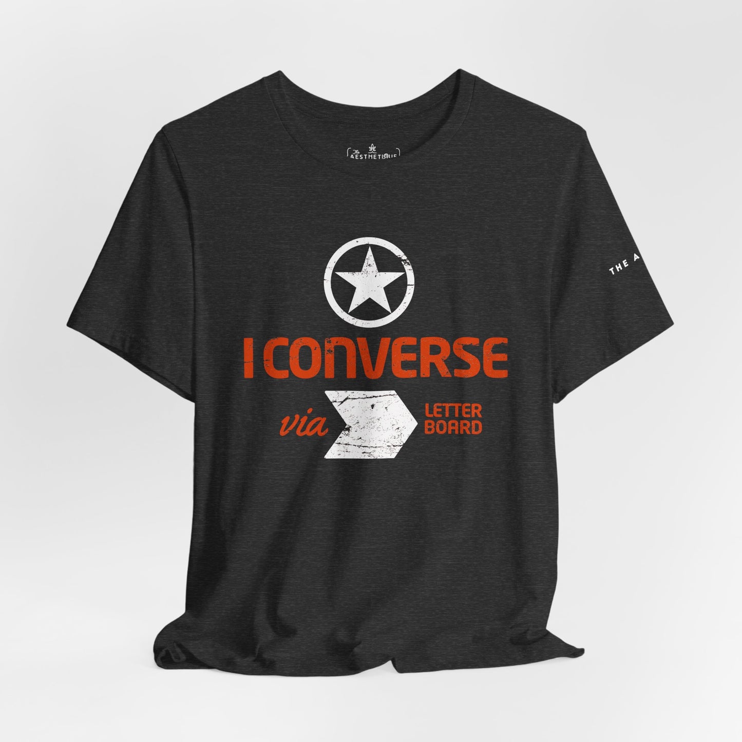 I Converse Via Letterboard - Unisex Jersey Short Sleeve Tee