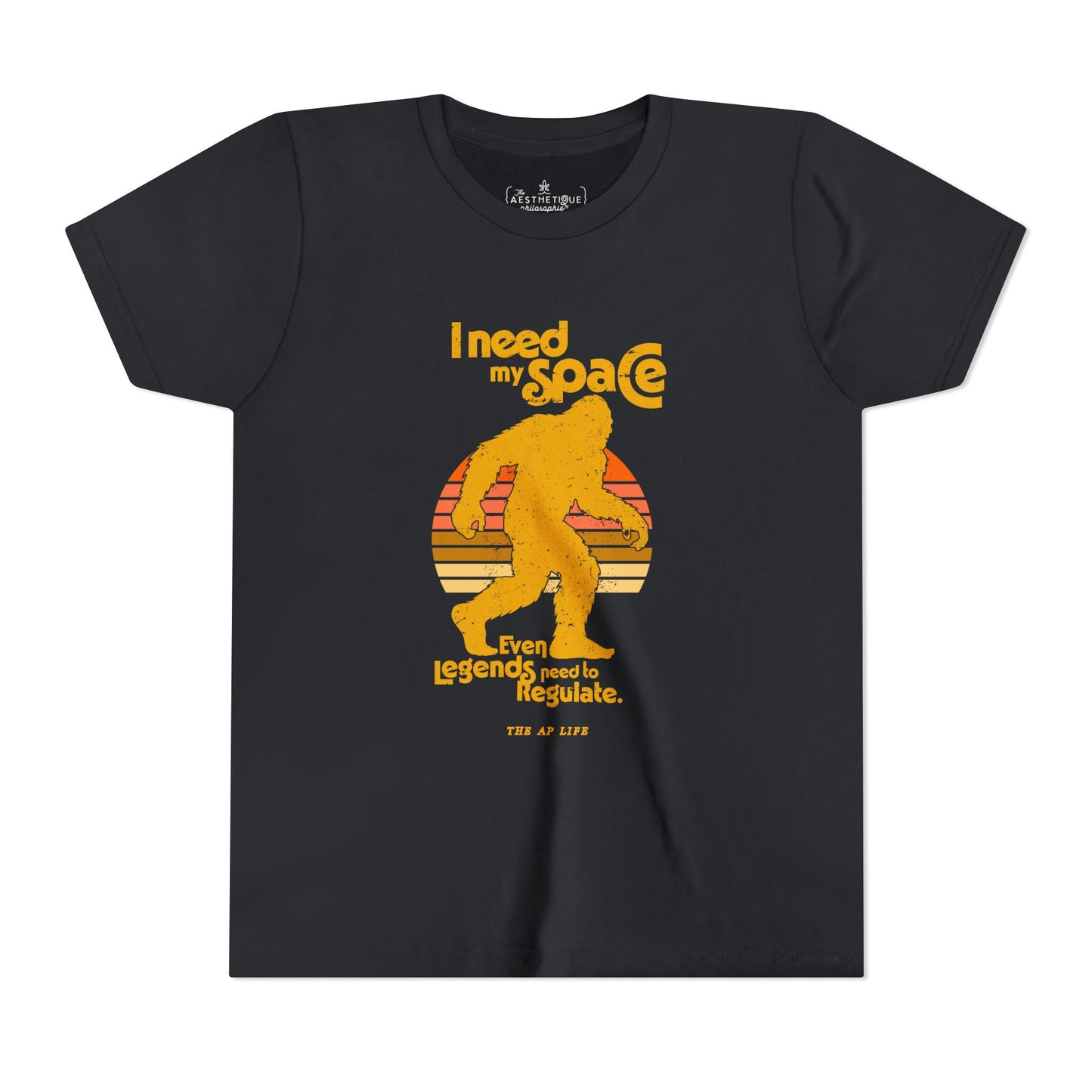 I Need My Space (Legends Need to Regulate Too) Bigfoot - Youth Unisex Jersey Tee