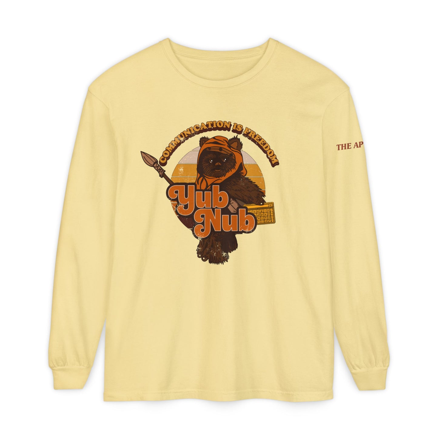 Communication is Freedom - Yub Nub - AAC - Unisex Garment-dyed Long Sleeve T-Shirt