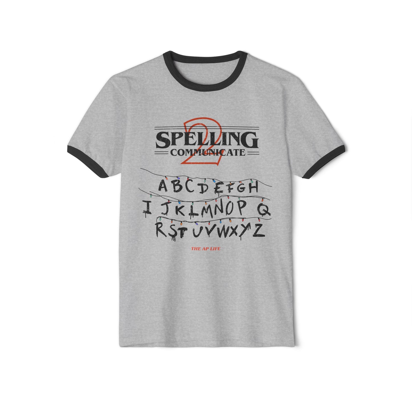 Spelling to Communicate - S2C - Adult Unisex Cotton Ringer T-Shirt