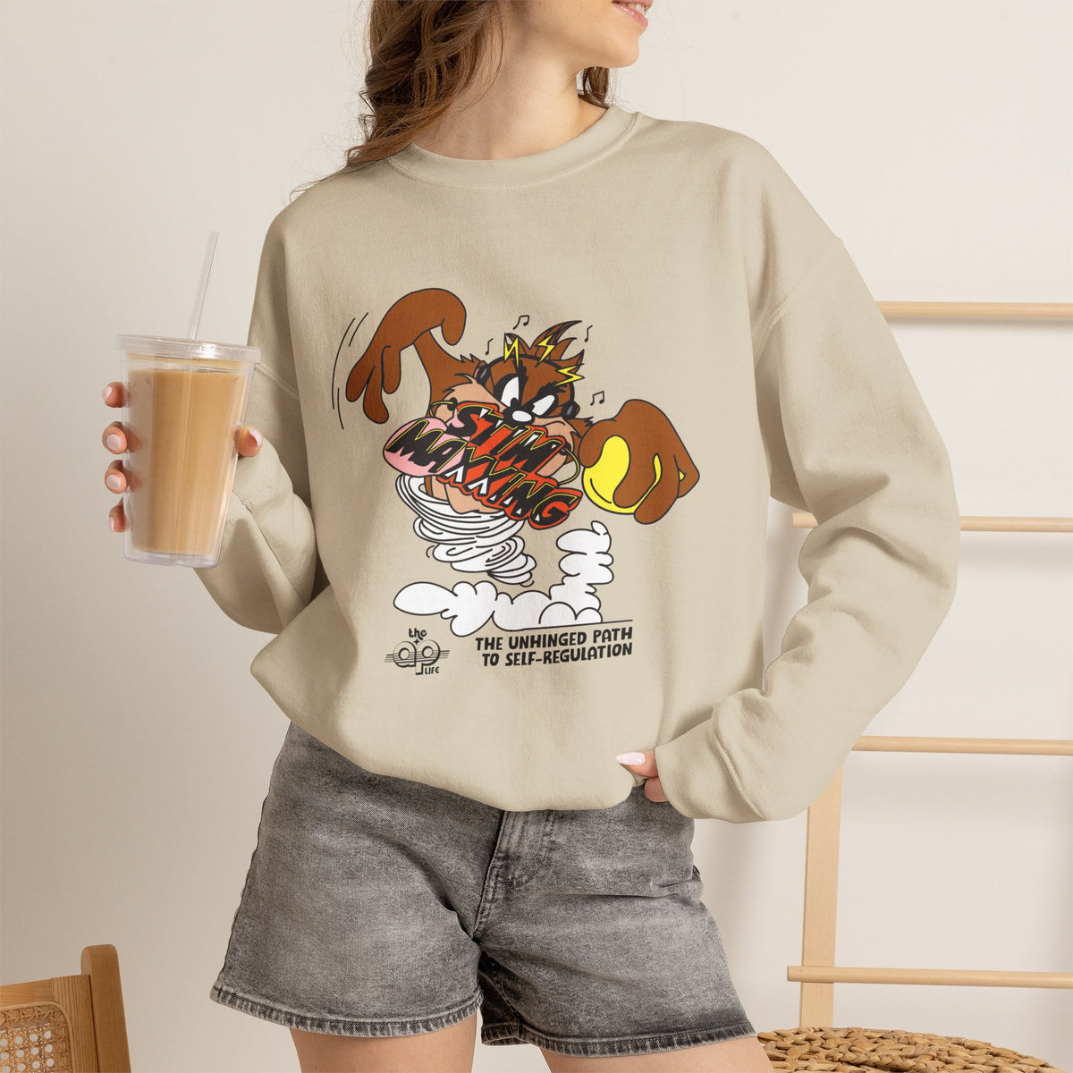 Stim-Maxxing - The Unhinged Path to Self-Regulation - Adult Unisex Heavy Blend™ Crewneck Sweatshirt