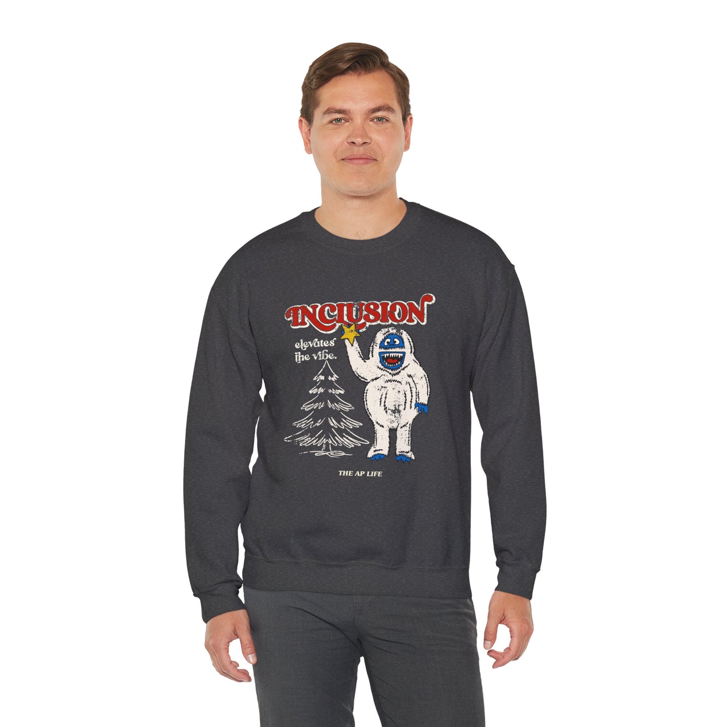 Inclusion Elevates the Vibe - Bumble - Unisex Heavy Blend™ Crewneck Sweatshirt (Ships Internationally)