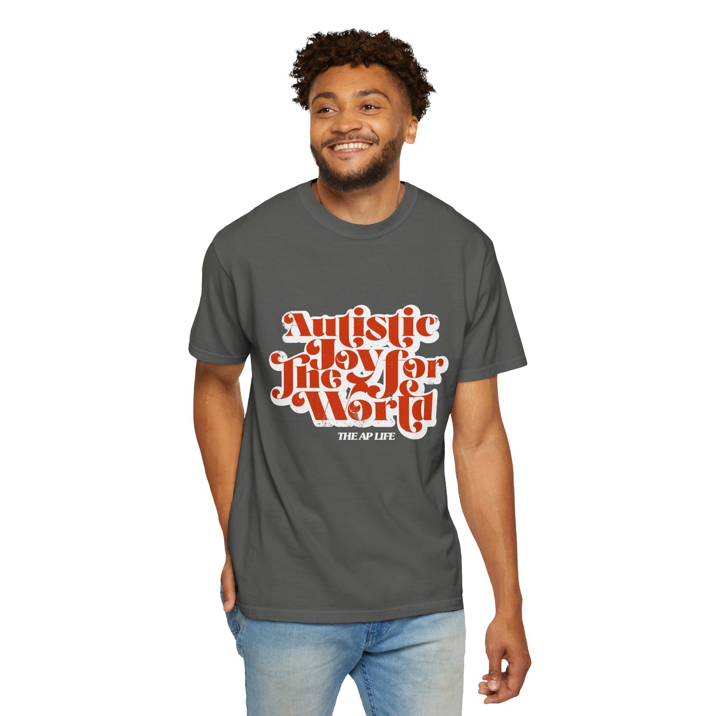 Autistic Joy for the World - Adult Unisex Garment-Dyed T-shirt