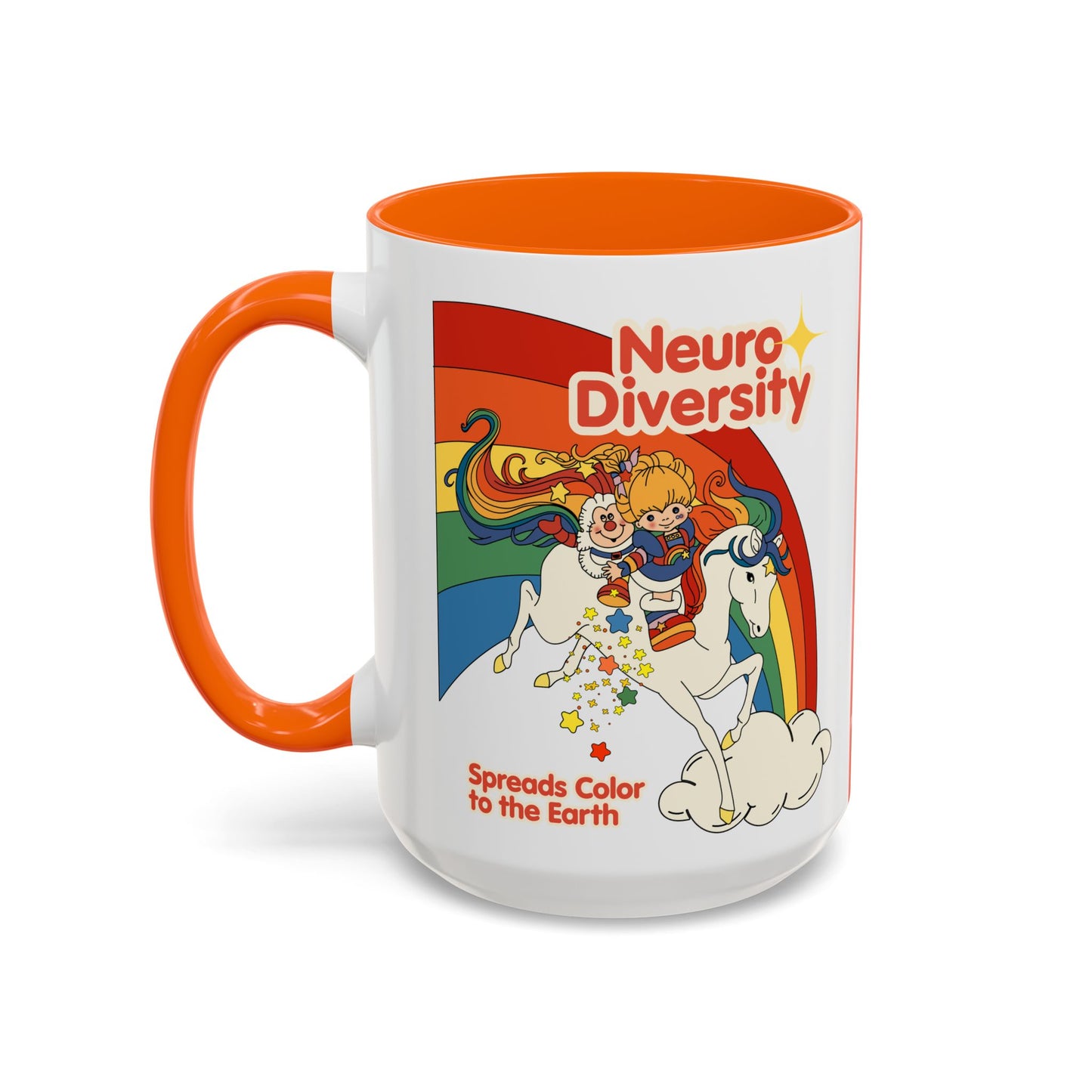 Neurodiversity Spreads Color to the Earth - Accent Coffee Mug (11, 15oz)