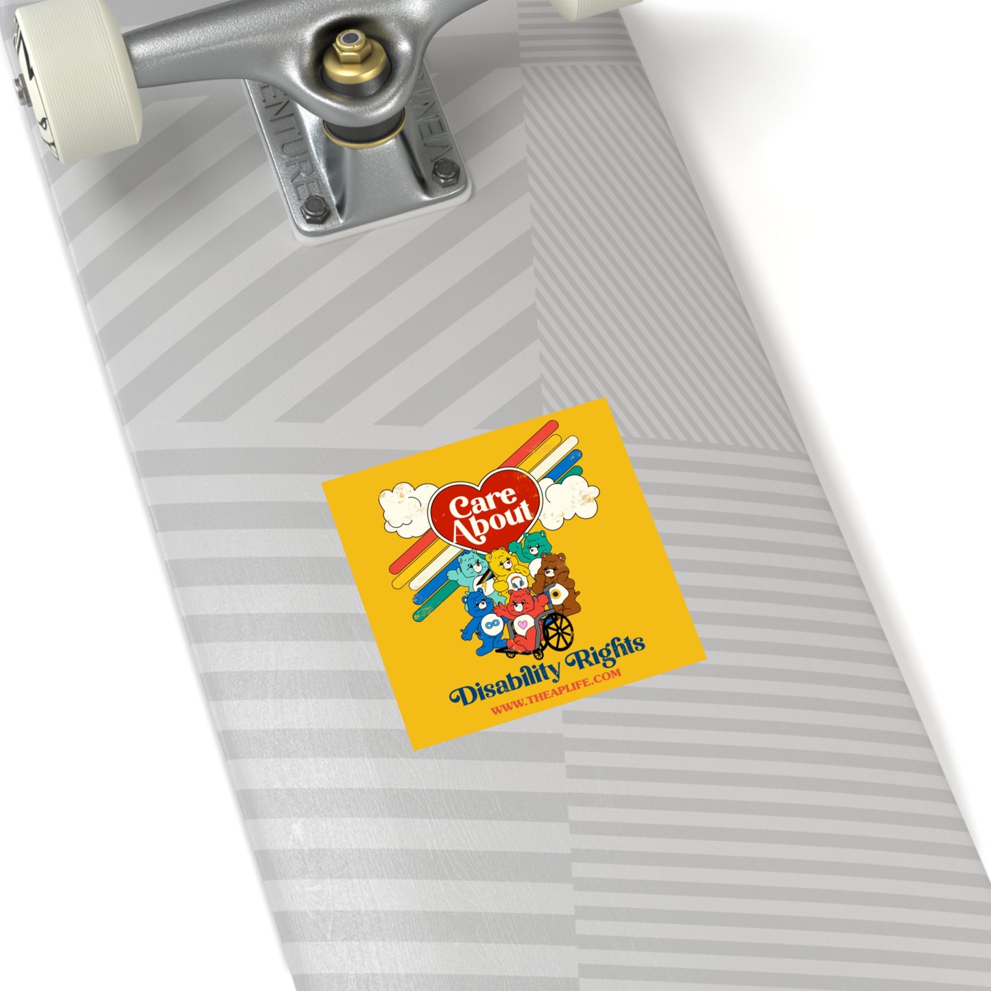 Care About Disability Rights - Vinyl Square Sticker, Indoor\Outdoor