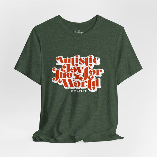 Autistic Joy for the World - Seasonal Style - Unisex Jersey Short Sleeve Tee
